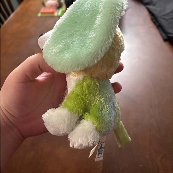 Adorable Green and White Stuffed Puppy Toy - Picture 5 of 6